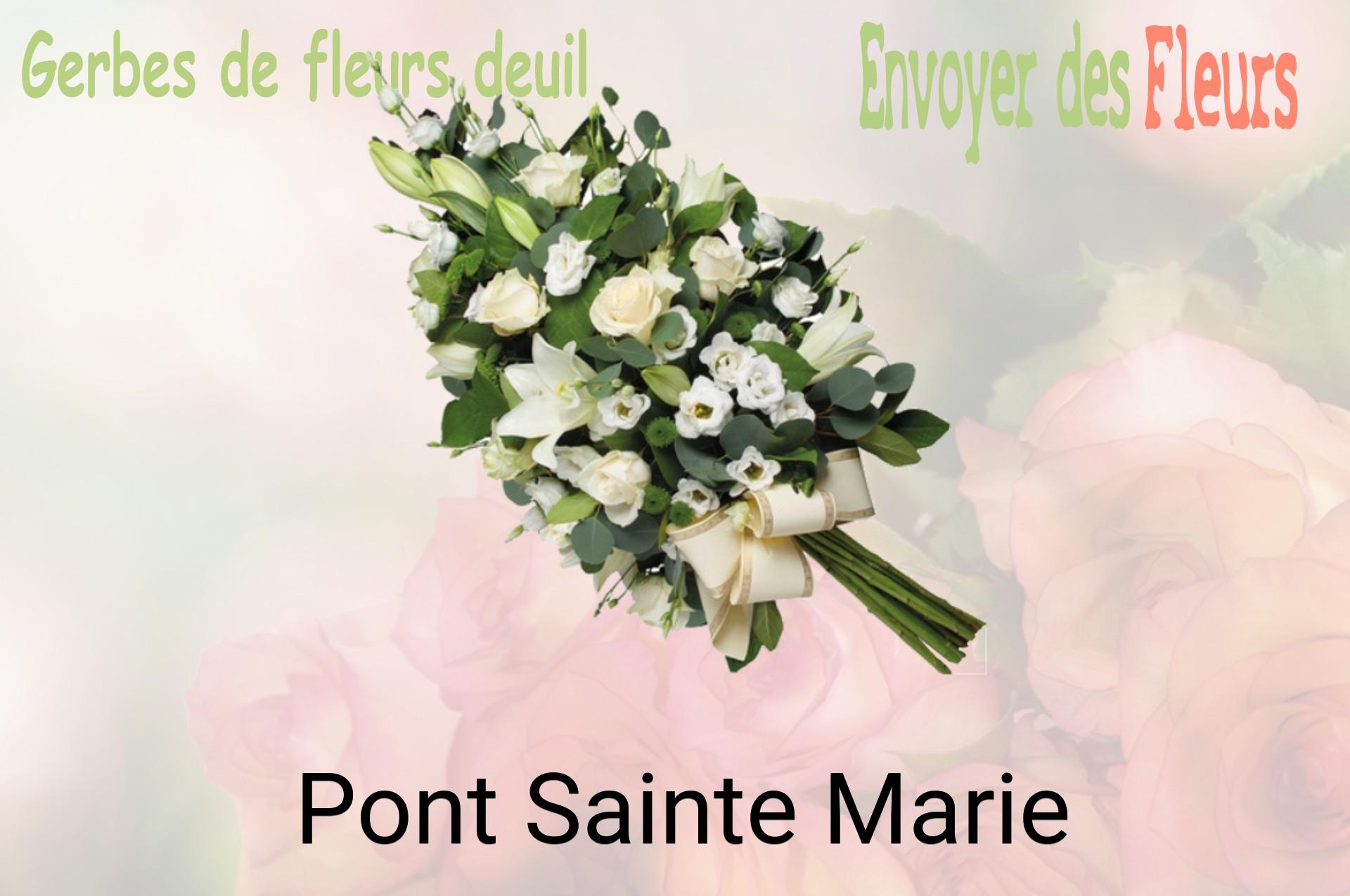 Gerbe de fleurs de deuil livrée à Pont-Sainte-Marie